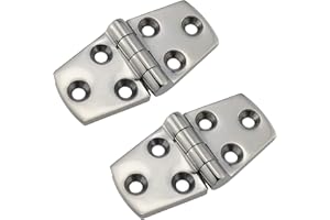 Heavy Dudy Marine Grade316 Stainless Steel Mirror Polished Door Hinge 3" x 1.5" for Boat, RVs (Pair)
