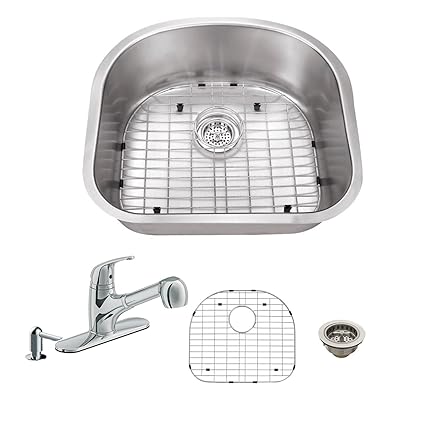 23 1 4 In X 20 7 8 In 16 Gauge Stainless Steel Single Bowl Kitchen