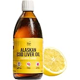 On Target Living Wild Alaskan Cod Liver Oil Liquid, Lemon, 16.67 Fl Oz | 1000mg Omega-3 per Teaspoon, EPA and DHA, Naturally Occurring Vitamins A and D, Line Caught, MSC Certified, Non-GMO