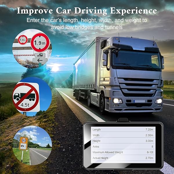 PRO GPS NAVIGATOR FOR CAR,RV/COMMERCIAL DRIVERS SEMI TRUCK,2025 16G 7″ NORTH AMERICA/EU DUAL MAP,VOICE TURN DIRECTION GUIDANCE,FREE LIFETIME MAP UPDATE,CUSTOM TRUCK ROUTING