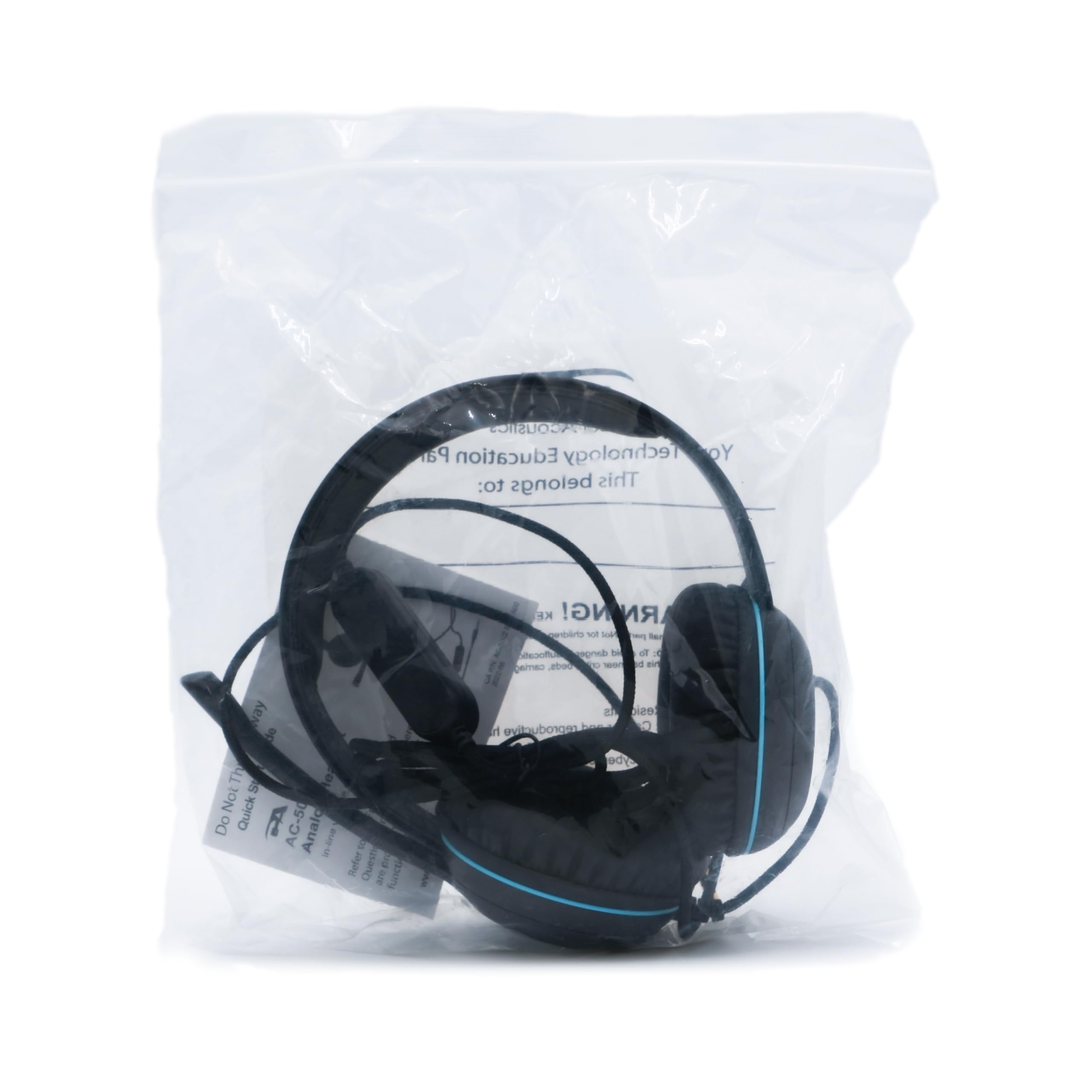 Cyber Acoustics 3.5mm Stereo Headset (AC-5002) – Durable, Crisp, and Clear Communication in Classrooms and at Home