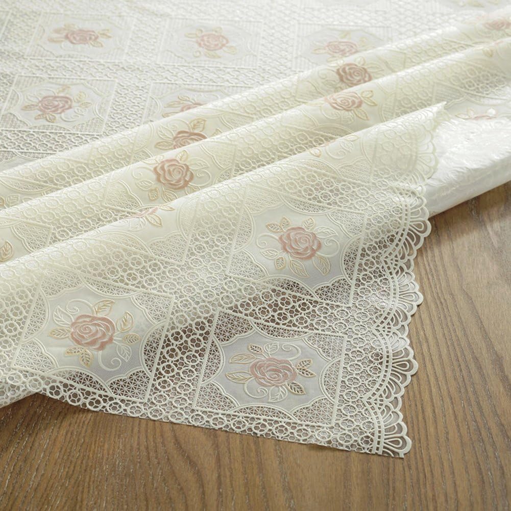 Waterproof Pvc table cloth,[dining table] Table cloth Living room Tea table Plastic Anti-scalding Oil-proof Disposable Oblong table cloth-O 138x180cm(54x71inch)