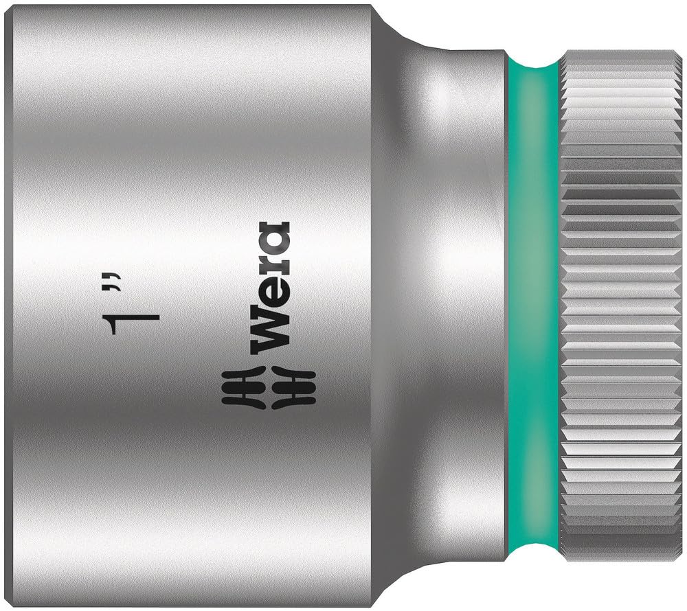 Wera 05003631001 1-Inch 8790 HMC Zyklop Socket with Hexagon Drive - Silver
