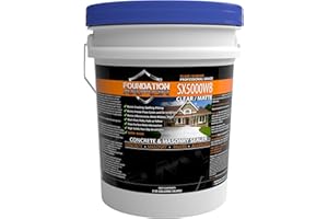 FOUNDATION ARMOR Armor SX5000 WB Natural-Look Penetrating Water-Based Silane Siloxane Concrete Sealer for Concrete, Brick, Pavers, and Natural Stone - 5 Gallon