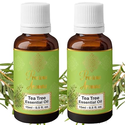 Precious Aromas Tea Tree Essential Oil, 15 ml (Pack of 2)