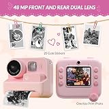 mafiti Kids Camera Instant Print 48MP Zero Ink 32GB Pink view 3
