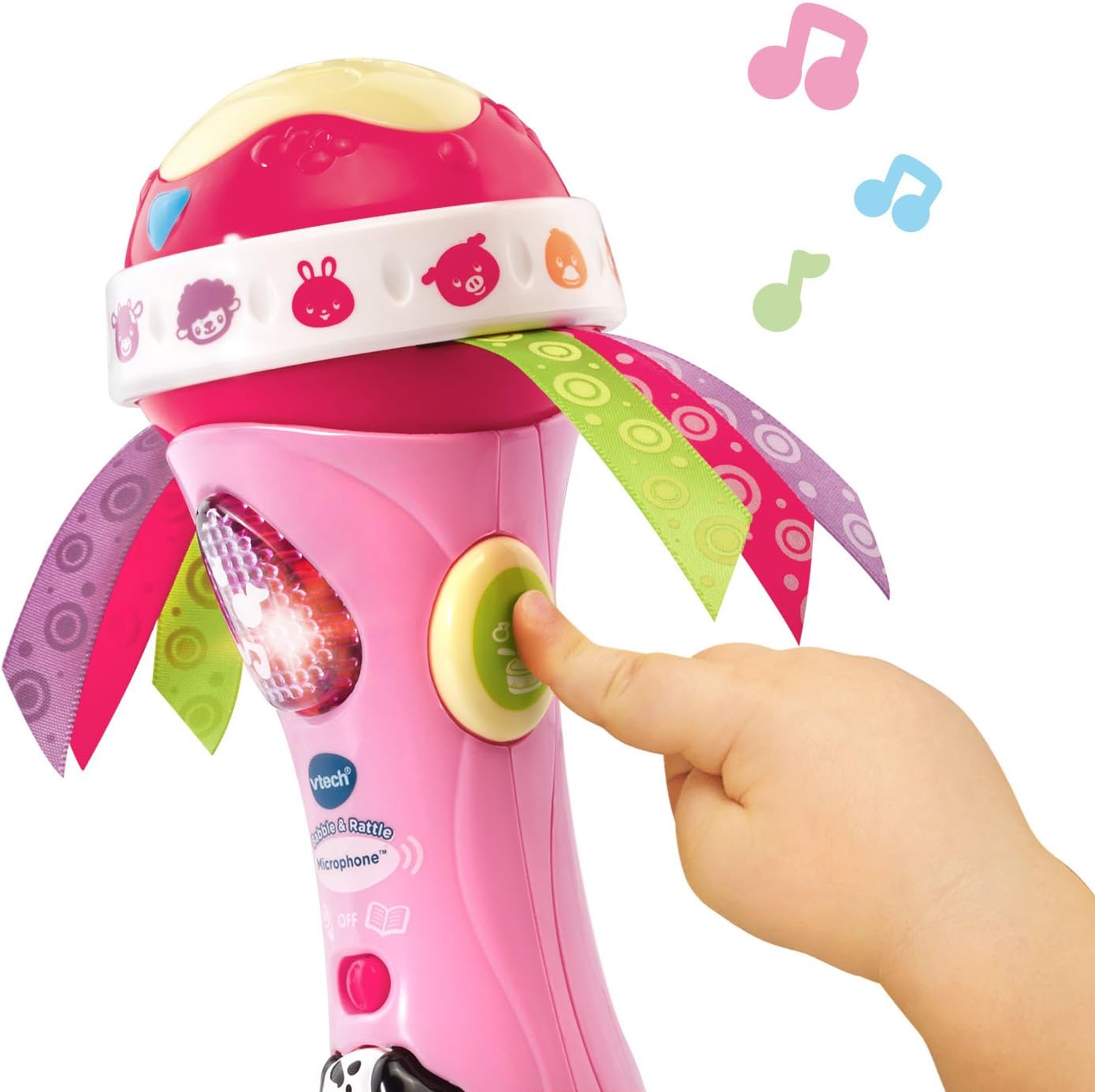 vtech babble and rattle microphone pink