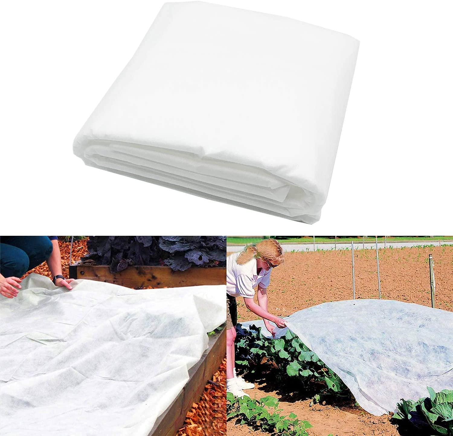 Alpurple Garden Fleece Plant Protection, 2M x 4M Seed Covering Fleece Plant Covers, Durable Cloth Winter Frost Protection For Plants, Garden Greenhouse Vegetable Covers Outdoor