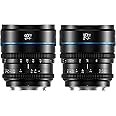 SIRUI Night Walker S35 Manual Focus Cine Lens Set, 16mm, 75mm, T1.2 Large Aperture M4/3 Mount Lens for BMPCC4K, GH5II, GH5S, GH6, Z Cam (MS-2SMB, Black)
