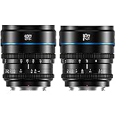 SIRUI Night Walker 16mm &amp; 75mm T1.2 Cine Lens Set, RF Mount, Black | 16mm for immersive wide shots and 75mm for portraits, close-ups, and strong subject separation.