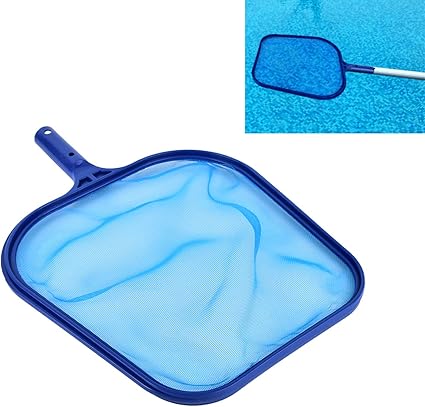 gkanmore red para limpieza de piscina con barra telescopica de 14 41 pulgadas rastrillo de malla para limpieza de hojas para spa piscina