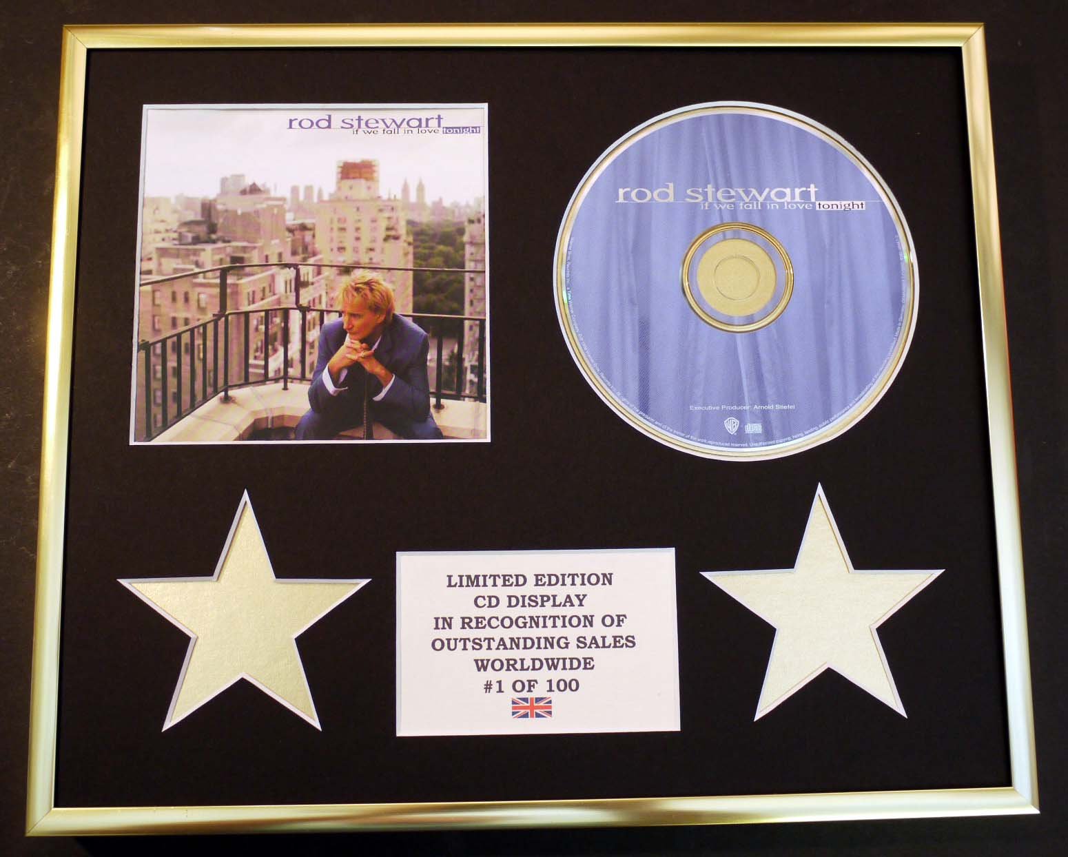 ROD STEWART/CD DISPLAY/LIMITED EDITION/COA/IF WE FALL IN LOVE TONIGHT