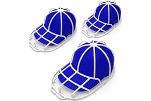 YEENOR Hat Washer (3 Pack) - Baseball Cap Cleaner for Adults & Kids, Durable Plastic Hat Holder for Portable Washing Machines or Dishwashers, White