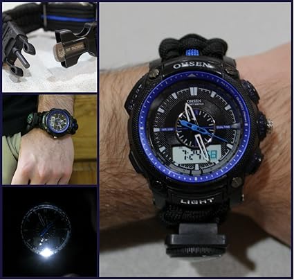 casio thin blue line watch