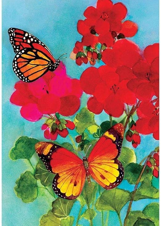 Mariposas de geranio con decoración personalizada - Tamaño del jardín