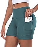 CHRLEISURE Womens Biker Yoga Shorts with