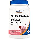 Nutricost Whey Protein Isolate (Strawberry Milkshake) 2LBS