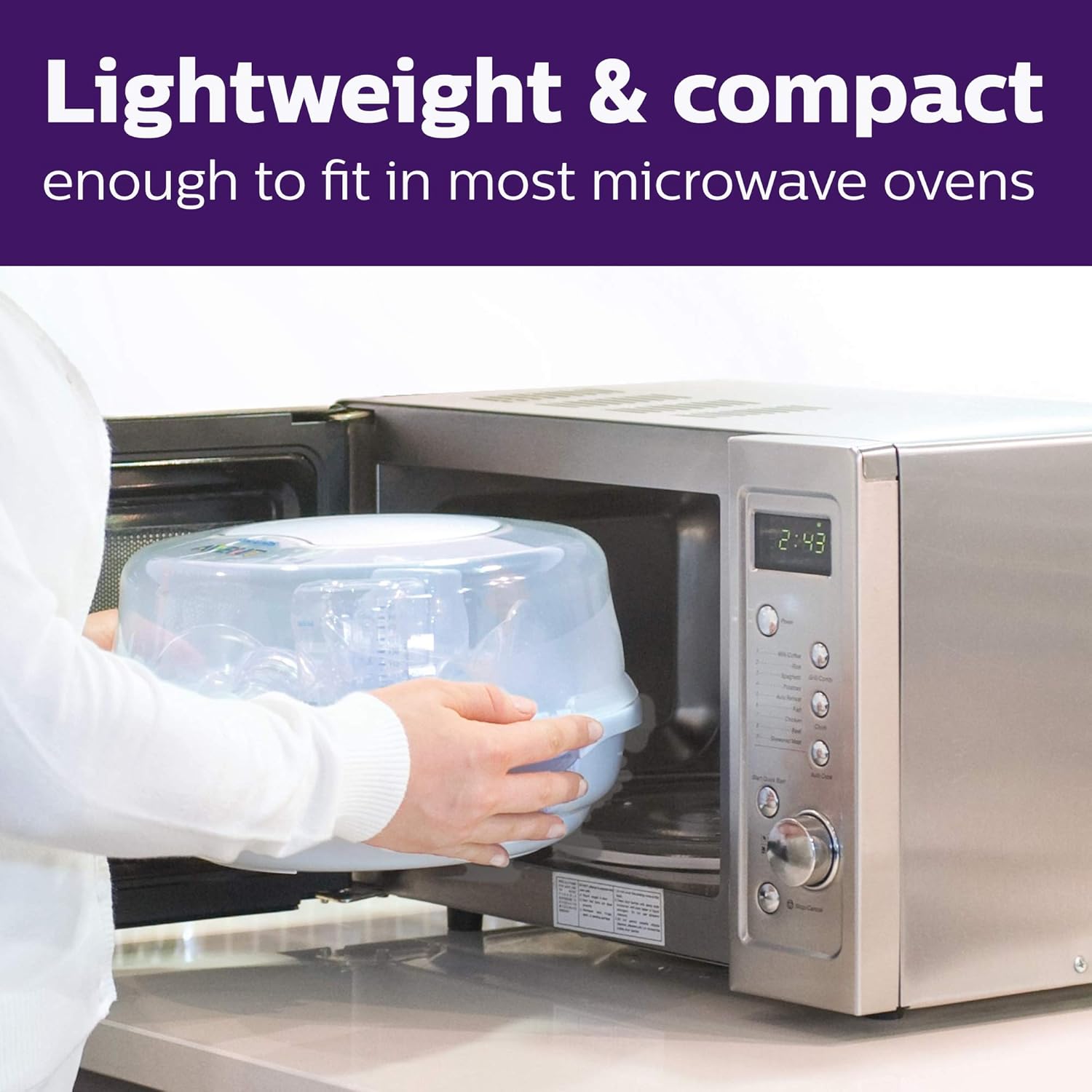 Philips Avent Microwave Steam Sterilizer for Baby Bottles, Pacifiers, Cups and More : Baby Bottle Sterilizers : Baby