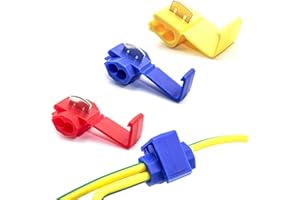 REDGOOSE 175PCS Solderless Quick Splice Wire Connectors, 22-10 AWG Lock Snap Electrical Wire Connector(22-18AWG 75PCS, 18-14AWG 75PCS, 12-10AWG 25PCS)