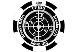 OlibaDu Golf Green Reader, Golf Ball Marker with High Precision Green Reading Aid, Poker Chip Style Bubble Level - Golf Accessories for Men