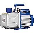 VIVOHOME 1.5 HP 14.4 CFM 2 Stage HVAC Vacuum Pump for R134a R12 R22 R502 R410a Systems, Auto AC Vacuum Pump for Automotive Air Conditioner Refrigeration Maintenance with 2 Oil Bottles