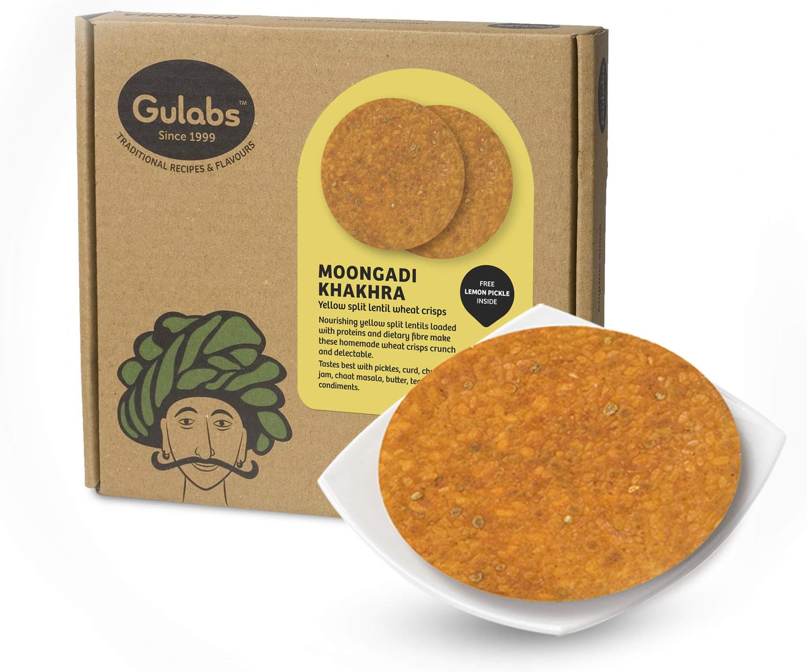 Gulabs Moongadi Khakhra, 2 X 200 g