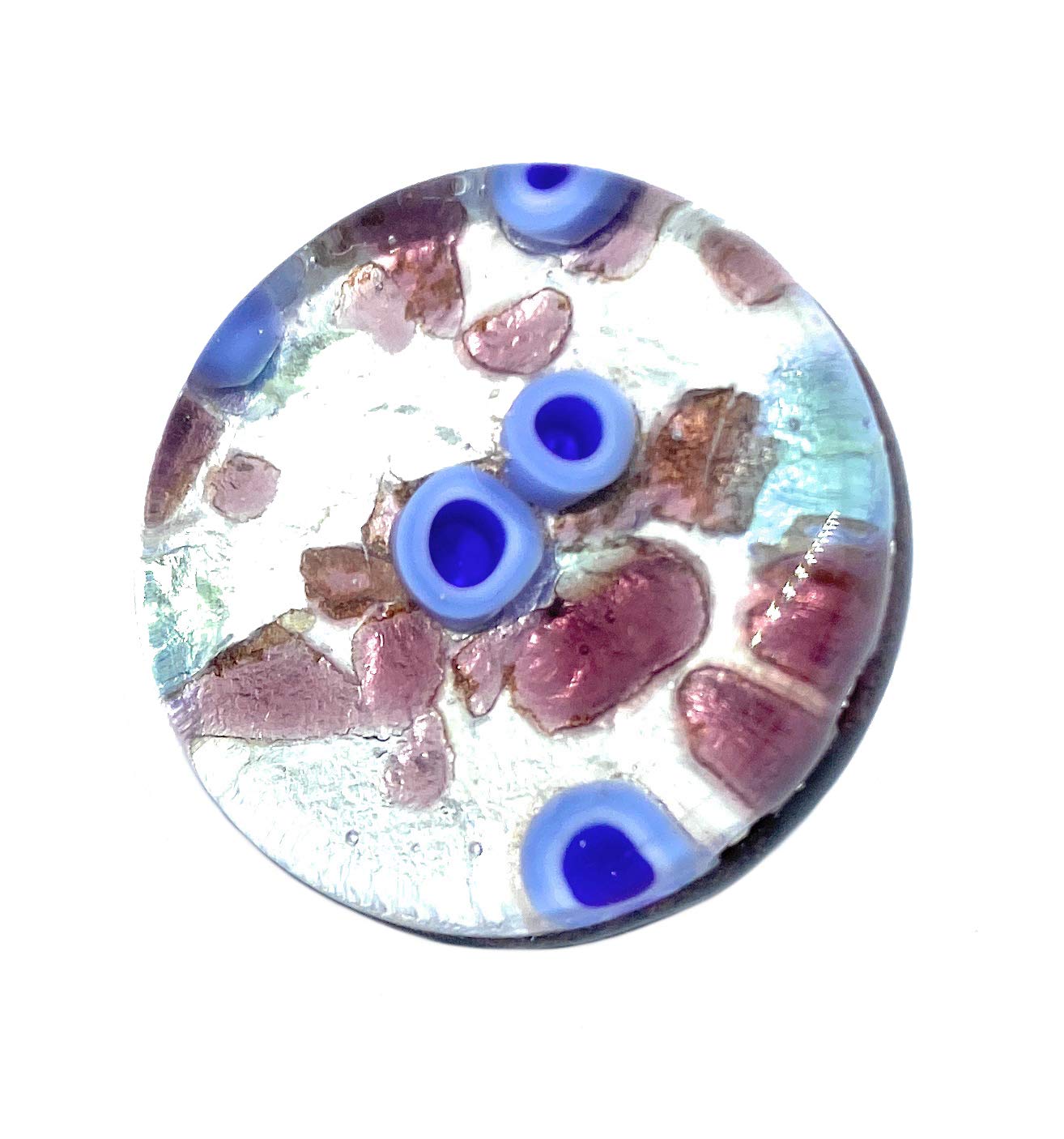 Glass Brooch, Murano Glass Brooch, Handmade Glass Brooch, Murano Glass Jewellery, Millefiori Brooch, 2.3cm Diameter