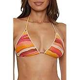 BECCA Women's Canyon Sunset Triangle Bikini Top, Adjustable, Tie Back, Swimwear Separates