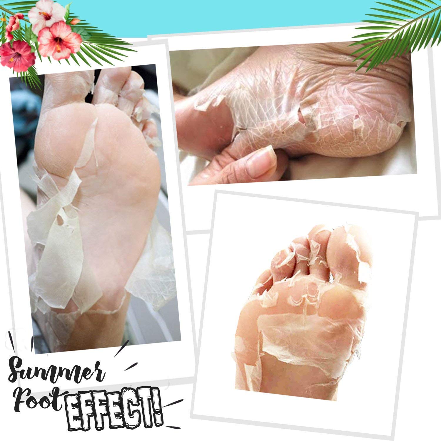 Summer Foot Premium Foot Mask for Baby Soft Feet | Exfoliating Foot Peel & Callus Remover for Feet - Repair rough heels with 1 pair with one-time treatment: Beauty