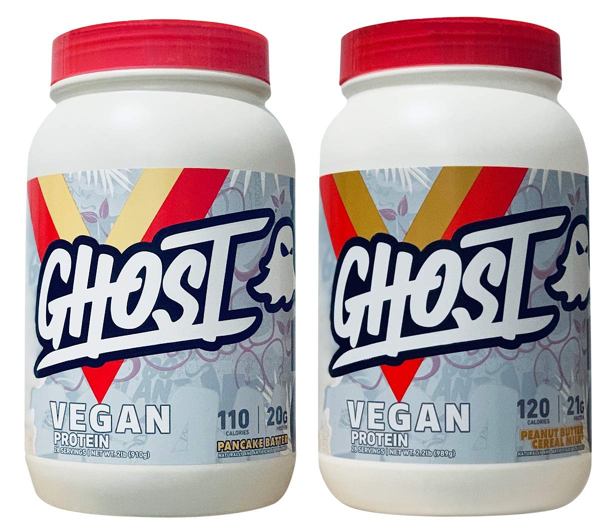 Ghost 100 Vegan Plant Based Protein Powder Variety Packs (1x Pancake