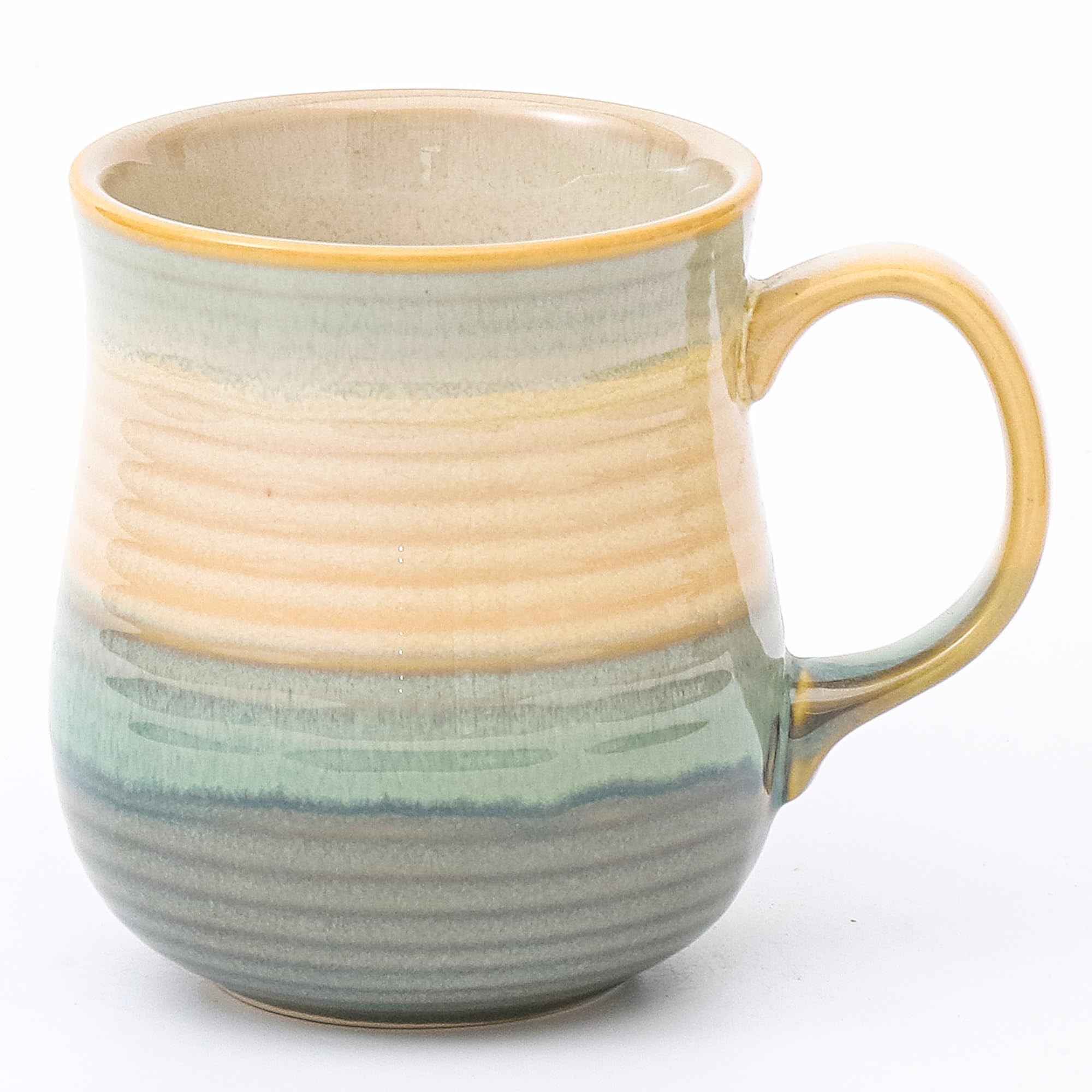 21 oz Large Ceramic Coffee Mugs, Pottery Mug Handmade, Ceramic Tea Cups with Handle for Office and Home, Dishwasher and Microwave Safe (Grayish Blue)