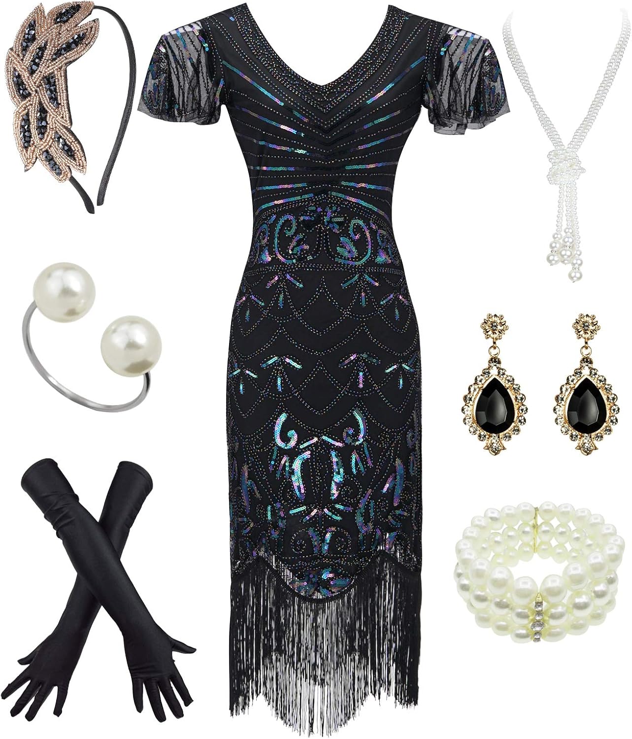 gatsby style dress with sleeves