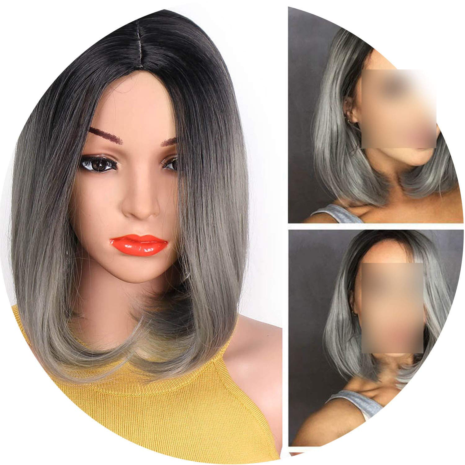 Amazon Com Synthetic Grey Hair Bob Style Short Wigs For Women