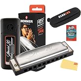 Hohner Special 20 Harmonica - Key of C Bundle with Zip Case, Instructional Manual, and Austin Bazaar Polishing Cloth