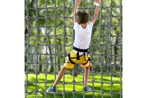 TONGMO 3.3' X 9.9' Nylon Playground Net, Heavy Duty Large Military Climbing Cargo Net, Kids Safety Protection Net, Rope Ladder, Swingset, for Kids & Adult, Indoor & Outdoor, Treehouse, Jungle Gyms