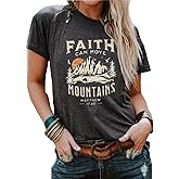 Faith Can Move Mountains Matthew Tank Tops Women Outdoor Hiking Shirt Tops Adventure Sleeveless Camping Tank Tops