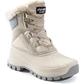 KOLILI Womens Winter Snow Boots Waterproof Warm Duck Walking Boots | Zipper Closure,Warm Lamb Wool Lining,Rain and Snow Resistant Upper,Anti Slip,Mid Calf Height,Comfortable,Outdoor,Hiking