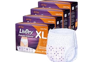 TYE MEDICAL Livdry XL Adult Diapers Women Overnight, Ultimate Max Absorbency, All Day or Night Protection, X-Large (44 Count)