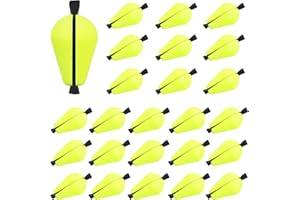 30pcs Fishing Bobbers Floats Trout Float Foam Teardrop Strike Bobbers Fly Fishing Strike Indicators Slotted for Trout Catfish