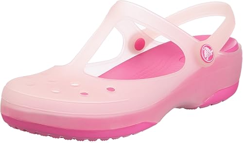 pink mary jane crocs