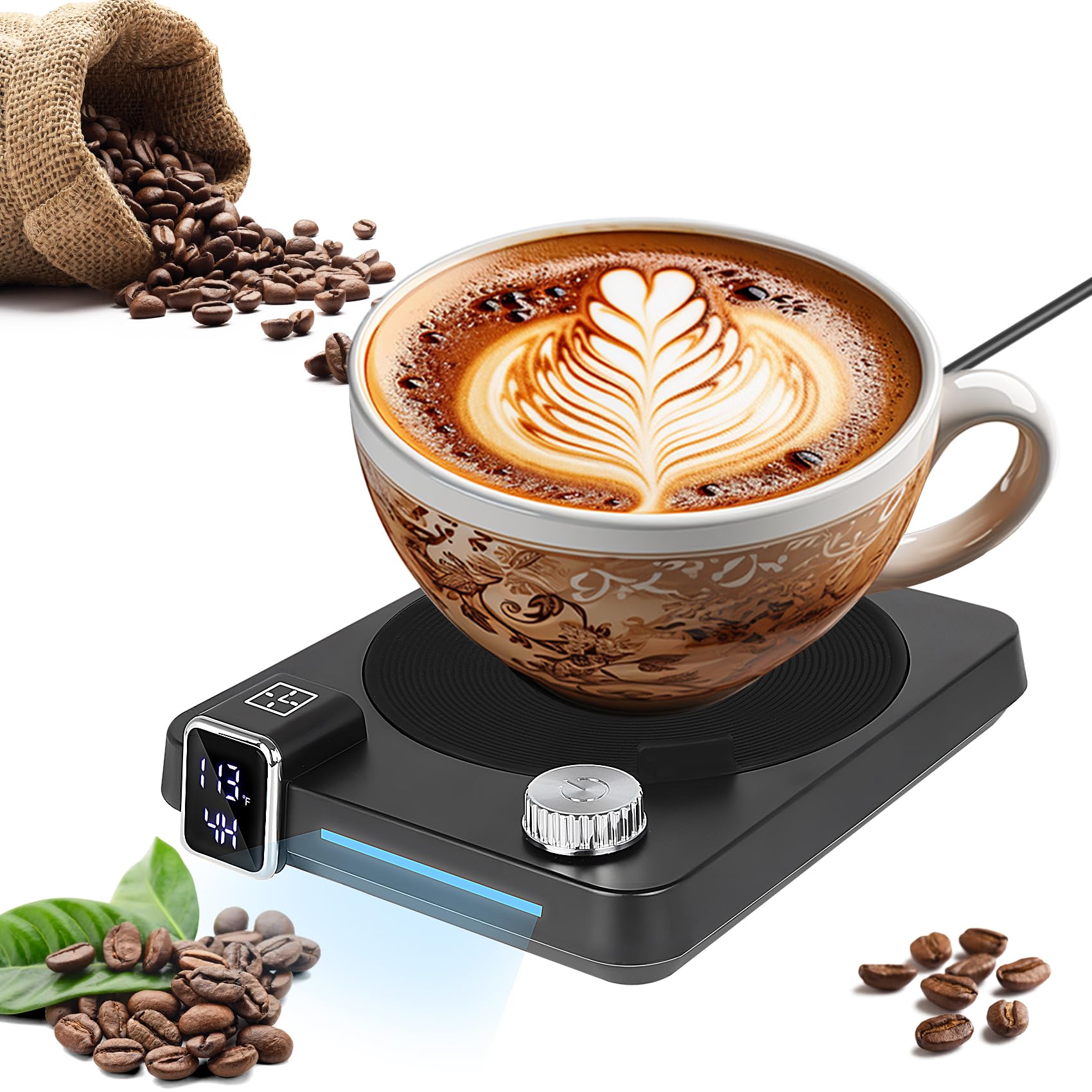 Photo 1 of Coffee Mug Warmer - LED Desktop Coffee Mug Warmer with Temperature Display,Candle Warmer Auto Off, 2-12 Hour Auto Shut Off -Heating Coffee,Milk and All Beverage Ideal Coffee Gift for Christmas
