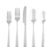 Cambridge Silversmiths Cali Mirror 30-Piece Flatware Silverware Set, Service for 6, Includes Forks/Spoons/Knives