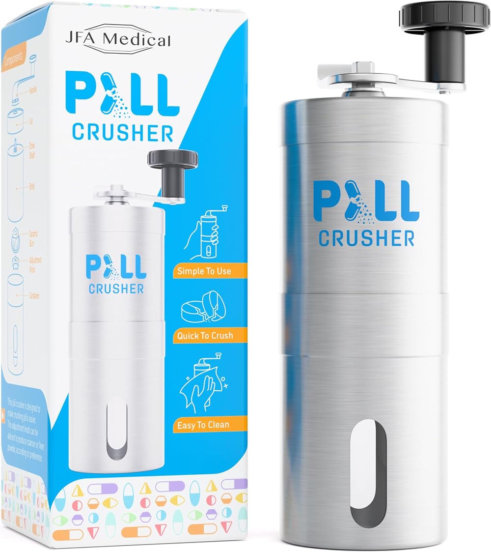 JFA Medical Pill Grinder/Crusher Crushes Tablets into Fine Powder