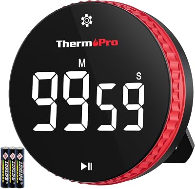 ThermoPro 99-Hour Digital Kitchen Timer with Strong Magnetic Display