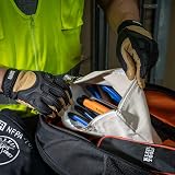 Klein Tools 5139 Natural Canvas Zipper Tool Bag for Pliers Wrenches Storage view 3