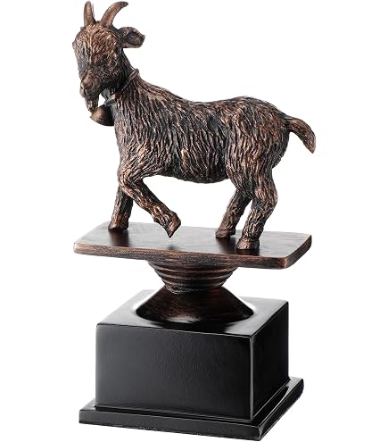 Trophée Chèvre GOAT – Design Minimaliste Doré Et Noir – 14 Cm – Cadeau Humour, Meilleur Vendeur, Sport - 2