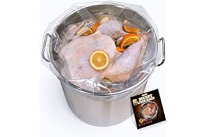FIRDLE 5 Gallon Bucket Liner Bags, 5.5 Mil, 5 Pack, Thicken Turkey Bags for Marinating & Brining Food Grade, BPA Free, Extra Heavy Duty Leak Proof Bags for Food Storage
