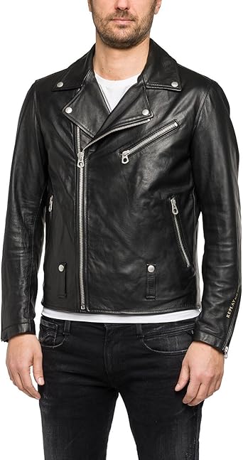 replay leather biker jacket