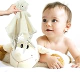 CREVENT Cozy Plush Security Blanket Lovey Baby Ivory Sheep 34x34 cm view 5