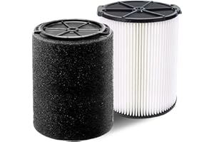 SERTERON Set of 2 Replacement Filters VF7000 and VF4000 Compatible with Ridgid 5-20 Gallon Wet/Dry Vacuums and 6-9 Gallon Husky